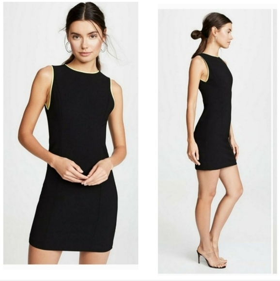 Alice + Olivia Colin Neon Trim Sleeveless Mini Dress Size 6 $295 - Picture 4 of 12